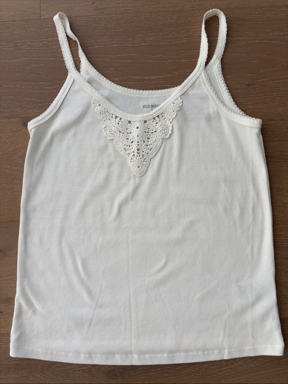 Old Navy Cream Lace-Trim Camisole Tank
